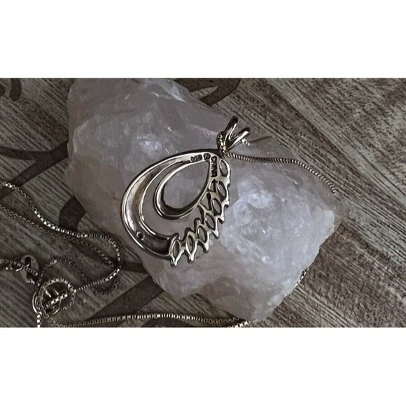 Ross Simons 925 Sterling Gold Vermeil White Topaz & Diamond 18" Necklace 4.5 gms - Picture 11 of 16